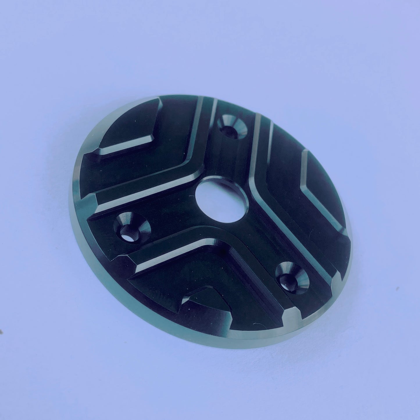 CNC Zündschlossabdeckung V2 Alu Schwarz Eloxiert Schwalbe Star Vogelserie
