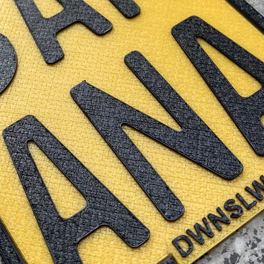 Banana Individual Fun Moped Slap on Kennzeichen