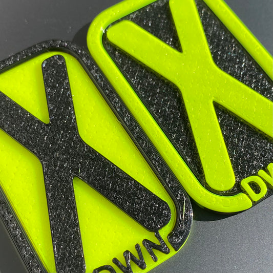 RUN S51 Slap on Kennzeichen Schwarz/Neongelb