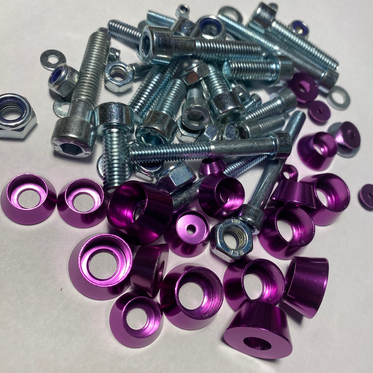Verzinktes Schraubenset "Fame Schwalbe" Lila Tuning Elox Simson Schwalbe