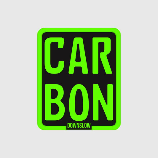 CAR BON Slap on Kennzeichen Schwarz/Acid Green