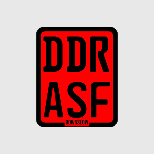 DDR ASF Slap on Kennzeichen Rot/Schwarz