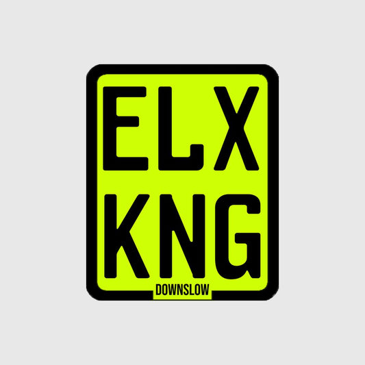 ELX KNG Slap on Kennzeichen Neongelb/Schwarz