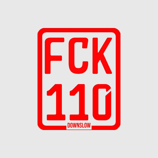 FCK 110 Slap on Kennzeichen Weiss/Rot