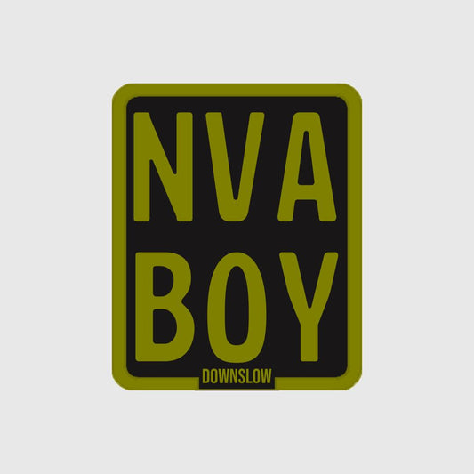 NVA BOY Slap on Kennzeichen Schwarz/Oliv