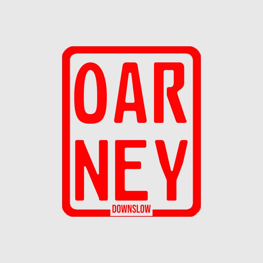 OAR NEY Slap on Kennzeichen Weiss/Rot