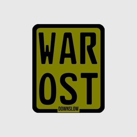 WAR OST Slap on Kennzeichen Oliv/Schwarz